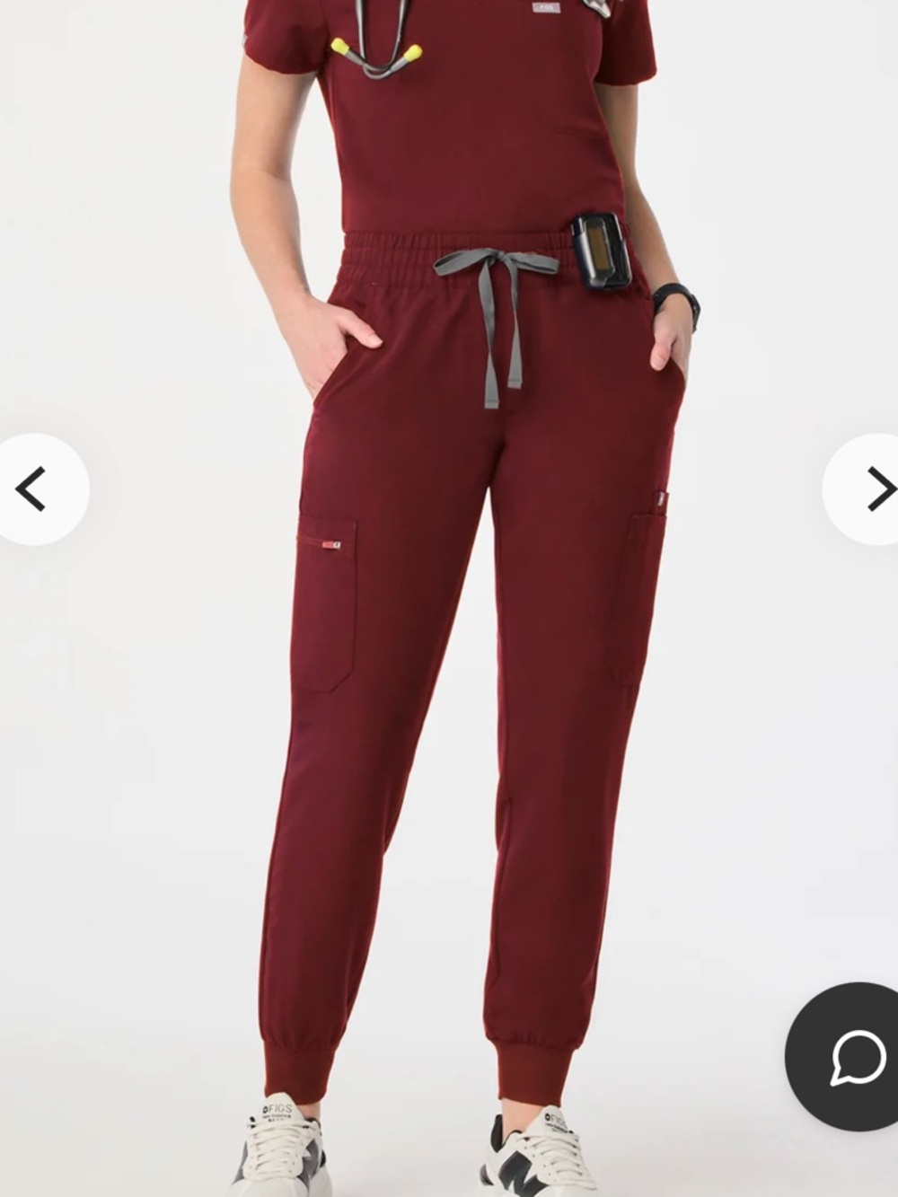Figs Uman Jogger burgundy